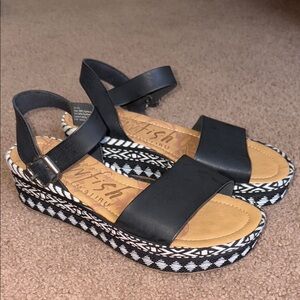 Blowfish MALIBU Women's Black Platform Sandals